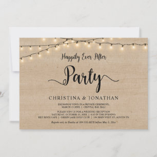Invitation Heureusement toujours après la fête, String Lights