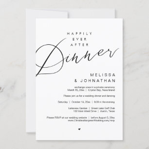 Invitation Heureusement toujours après le dîner, la fête de m