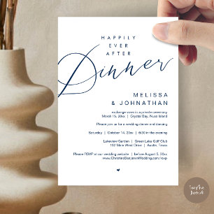 Invitation Heureusement toujours après le dîner, mariage, dan