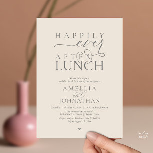 Invitation Heureux à jamais après le déjeuner Mariage moderne