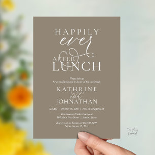 Invitation Heureux À Jamais Après Le Déjeuner Post Mariage In