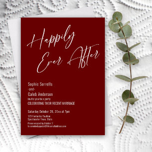 Invitation Heureux à tout jamais Élégance moderne Bourgogne