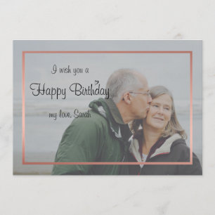 Invitation heureux anniversaire mon amour personnalisé couple