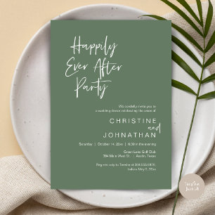 Invitation Heureux Après La Fête, Dîner Mariage Danser