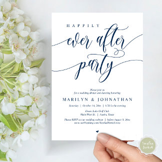 Invitation Heureux Après La Fête, Dîner Mariage Danser