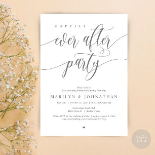 Invitation Heureux Après La Fête, Dîner Mariage Danser