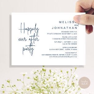 Invitation Heureux Après Le Dîner, Mariage Elopement