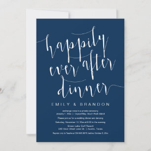 Invitation Heureux Après Le Dîner, Mariage Elopement Invit