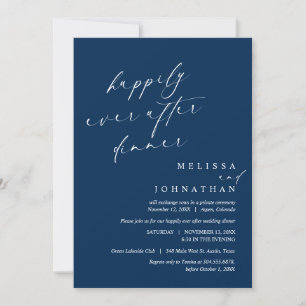 Invitation Heureux Après Le Dîner, Mariage Elopement Party