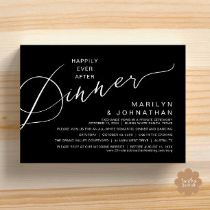 Invitation Heureux Après Le Dîner, Soirée De Mariage Moderne