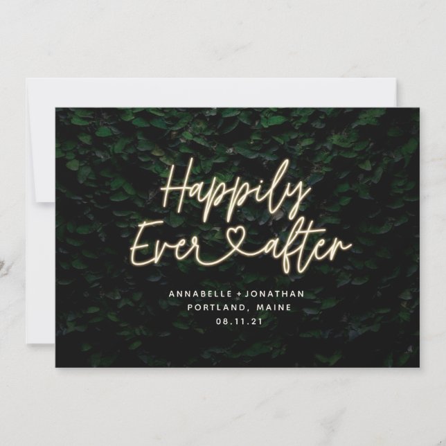 Invitation Heureux après le feuillage moderne mariage invitat (Devant)
