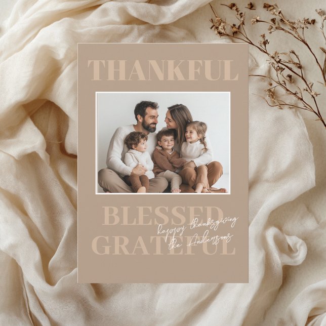 Invitation Heureux Béni Gratuit Neutre Thanksgiving (Créateur téléchargé)