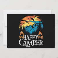 Heureux campeur rétro vintage tenue de camping ass