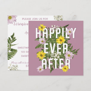 Invitation Heureux chaque après Dusty Rose Fête des mariées