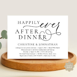 Invitation Heureux dîner d'après, fête de mariage intime