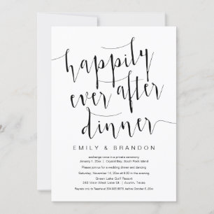 Invitation Heureux dîner pour toujours, mariage en fuite