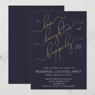 Invitation Heureux Jamais après Blue Rehearsal Diner Invitati