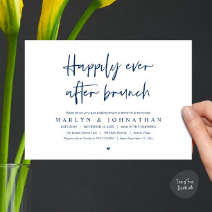 Invitation Heureux Jamais Après Brunch, Mariage Elopement