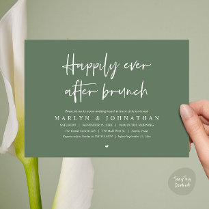 Invitation Heureux Jamais Après Brunch, Mariage Elopement