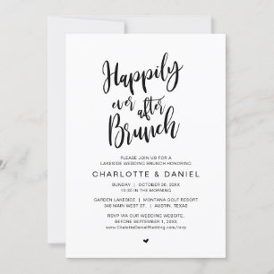 Invitation Heureux Jamais Après Brunch, Mariage Elopement