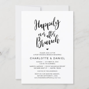 Invitation Heureux Jamais Après Brunch, Post Mariage, Elopeme