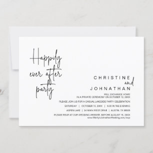 Invitation Heureux Jamais Après La Danse Mariage Elopement Pa