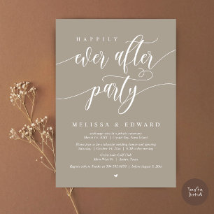 Invitation Heureux Jamais Après La Fête De L'Élopement, Simpl