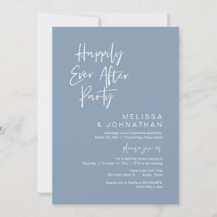 Invitation Heureux Jamais Après La Fête, Elopement Mariage