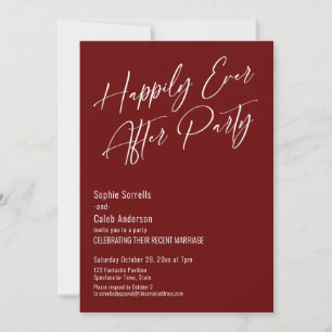 Invitation Heureux Jamais Après La Fête Moderne Élégant Bourg