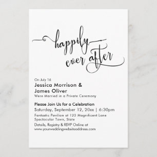 Invitation Heureux Jamais Après La Typographie, Réception Seu