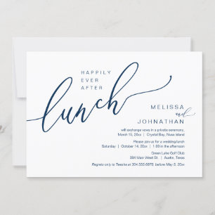 Invitation Heureux Jamais Après Le Déjeuner Du Mariage Elopem