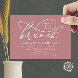 Invitation Heureux Jamais Après Le Déjeuner, Mariage Elopemen