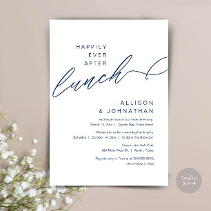 Invitation Heureux Jamais Après Le Déjeuner, Mariage Marine B