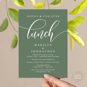 Invitation Heureux Jamais Après Le Déjeuner, Poste Mariage