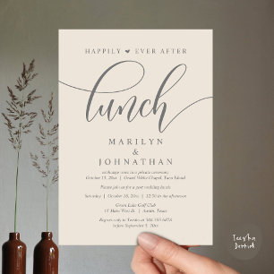 Invitation Heureux Jamais Après Le Déjeuner, Poste Mariage
