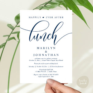 Invitation Heureux Jamais Après Le Déjeuner, Poste Mariage