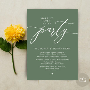 Invitation Heureux Jamais Après Le Dîner D'Elopement Du Maria