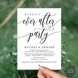 Invitation Heureux Jamais Après Le Dîner Mariage Elopement
