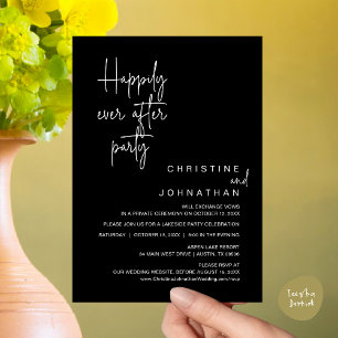 Invitation Heureux Jamais Après Le Dîner Mariage Elopement