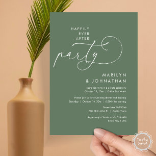 Invitation Heureux Jamais Après Le Dîner Mariage Elopement