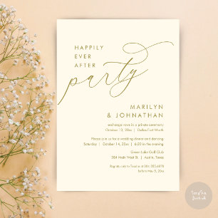 Invitation Heureux Jamais Après Le Dîner Mariage Elopement