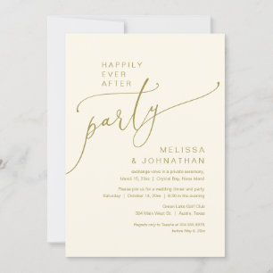 Invitation Heureux Jamais après le parti Mariage Elopement