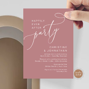 Invitation Heureux Jamais après l'invitation du parti Mariage