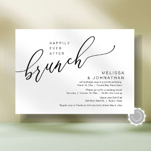 Invitation Heureux Jamais après Mariage Elopement Brunch