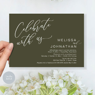 Invitation Heureux Jamais après Mariage Elopement Brunch