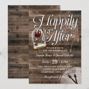 Invitation Heureux jamais après Rustic Barn Fairytale Mariage