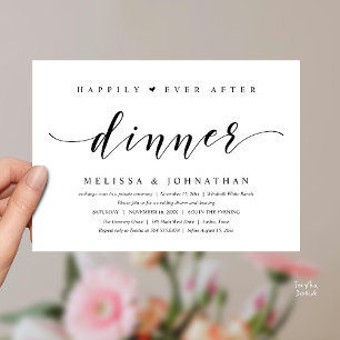 Invitation Heureux pour toujours après dîner, Moderne Minimal