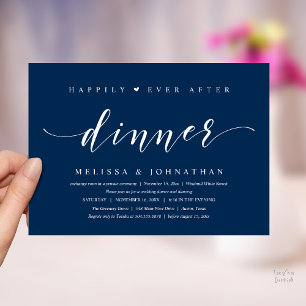 Invitation Heureux pour toujours après dîner, Moderne Minimal