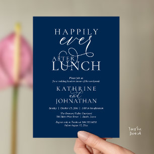 Invitation Heureux Pour Toujours Après le Déjeuner de Mariage