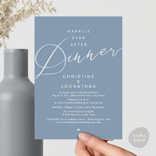 Invitation Heureux pour toujours après le dîner, mariage roma